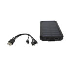 סוללת גיבוי נטענת סולארית 10,000mAh עם פנס מובנה סמיקום Semicom SM-LVSOLAR-10