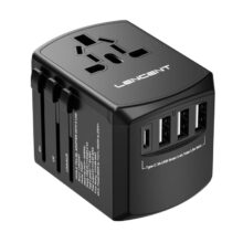 מתאם נסיעות אוניברסלי כולל USB Type-C לנסנט LENCENT PA007